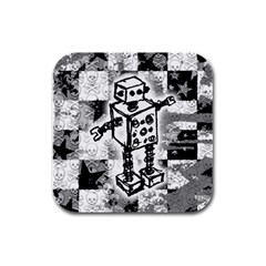 Sketched Robot Drink Coasters 4 Pack (square)