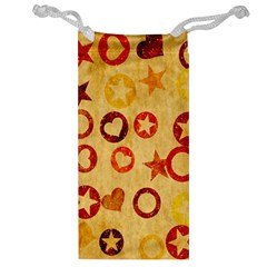 Shapes On Vintage Paper Jewelry Bag by LalyLauraFLM