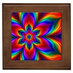 Rainbow Flower Framed Ceramic Tile Front