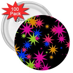 Colorful Stars Pattern 3  Button (100 Pack)