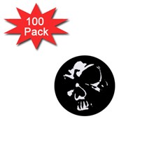 Gothic Skull 1  Mini Button Magnet (100 Pack)