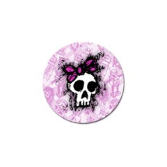 Sketched Skull Princess Golf Ball Marker 4 Pack by ArtistRoseanneJones