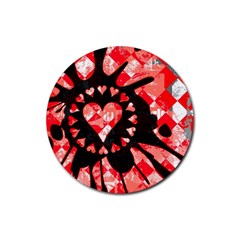 Love Heart Splatter Drink Coasters 4 Pack (round) by ArtistRoseanneJones