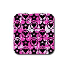 Star And Heart Pattern Drink Coasters 4 Pack (square)