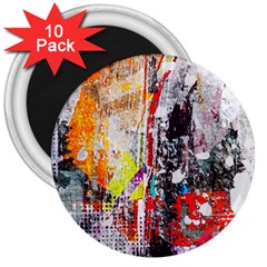 Abstract Graffiti 3  Button Magnet (10 Pack)