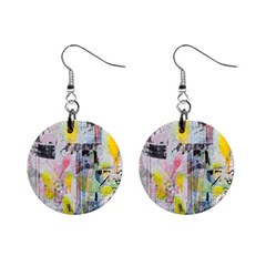 Graffiti Graphic Mini Button Earrings