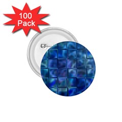 Blue Squares Tiles 1 75  Button (100 Pack)