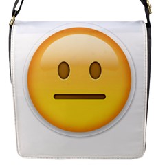 Neutral Face  Flap Closure Messenger Bag (small) by Bauble