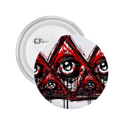 Red White Pyramids 2 25  Button by teeship