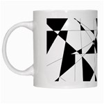 Shattered Life In Black & White White Coffee Mug Left