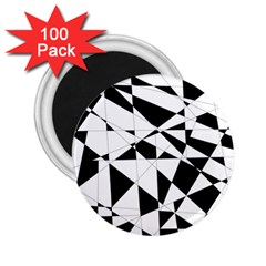 Shattered Life In Black & White 2 25  Button Magnet (100 Pack) by StuffOrSomething