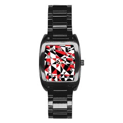 Shattered Life Tricolor Stainless Steel Barrel Watch by StuffOrSomething