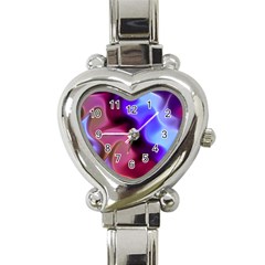 Rippling Satin Heart Italian Charm Watch 