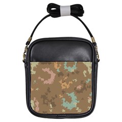 Paint Strokes In Retro Colors Girls Sling Bag by LalyLauraFLM