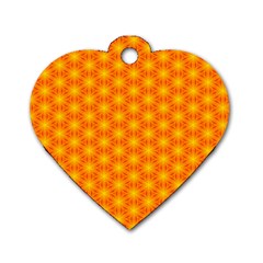 Cute Pretty Elegant Pattern Dog Tag Heart (one Side)