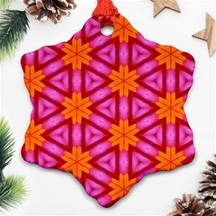 Cute Pretty Elegant Pattern Ornament (snowflake)  by GardenOfOphir