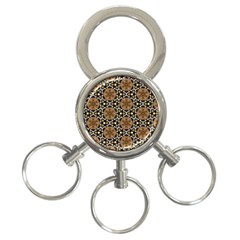 Faux Animal Print Pattern 3-ring Key Chains by GardenOfOphir