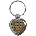 Faux Animal Print Pattern Key Chains (Heart)  Front