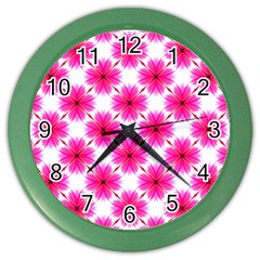 Cute Pretty Elegant Pattern Color Wall Clocks by GardenOfOphir