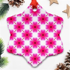 Cute Pretty Elegant Pattern Snowflake Ornament (2-side)