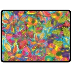 Colorful Autumn Double Sided Fleece Blanket (large) 