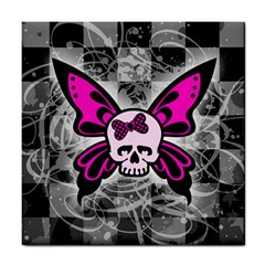 Skull Butterfly Tile Coasters by ArtistRoseanneJones