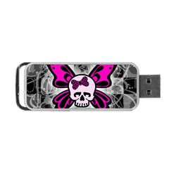 Skull Butterfly Portable Usb Flash (one Side) by ArtistRoseanneJones