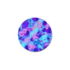 Blue And Purple Marble Waves Golf Ball Marker by KirstenStar