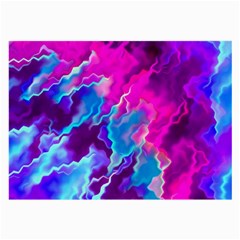 Stormy Pink Purple Teal Artwork Large Glasses Cloth (2-side) by KirstenStar