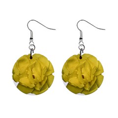 Isolated Yellow Rose Photo Mini Button Earrings by dflcprints