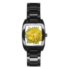 Isolated Yellow Rose Photo Stainless Steel Barrel Watch by dflcprints