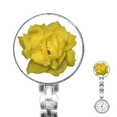 Isolated Yellow Rose Photo Stainless Steel Nurses Watches by dflcprints