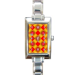 Cute Pretty Elegant Pattern Rectangle Italian Charm Watches by GardenOfOphir