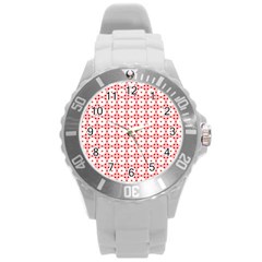 Cute Pretty Elegant Pattern Round Plastic Sport Watch (l)