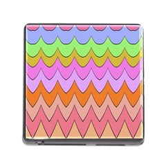 Pastel Waves Pattern Memory Card Reader (square)