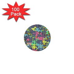 Pastel Scattered Pieces 1  Mini Button (100 Pack) 