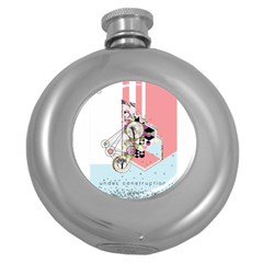 Under Construction Round Hip Flask (5 Oz)