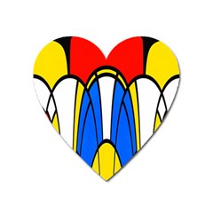 Colorful Distorted Shapes Magnet (heart)