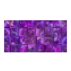 Purple Square Tiles Design Satin Wrap