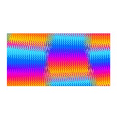 Psychedelic Rainbow Heat Waves Satin Wrap