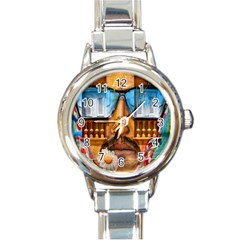 Graffiti Sunglass Art Round Italian Charm Watches