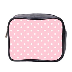 Pink Polka Dots Mini Toiletries Bag 2-side by LokisStuffnMore