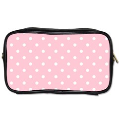 Pink Polka Dots Toiletries Bags by LokisStuffnMore