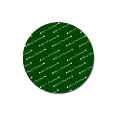 Merry Christmas,text,green Magnet 3  (round) by ImpressiveMoments