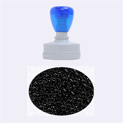 Sparkling Glitter Inky Blue Rubber Oval Stamps by ImpressiveMoments