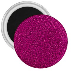 Sparkling Glitter Pink 3  Magnets