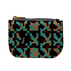 Distorted Shapes In Retro Colors Mini Coin Purse by LalyLauraFLM