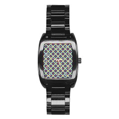 Cute Abstract Pattern Background Stainless Steel Barrel Watch by GardenOfOphir