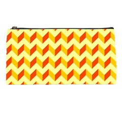 Modern Retro Chevron Patchwork Pattern  Pencil Cases by GardenOfOphir