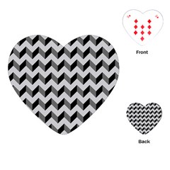 Modern Retro Chevron Patchwork Pattern  Playing Cards (heart)  by GardenOfOphir